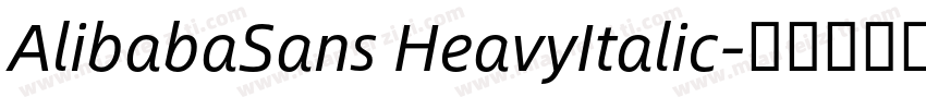 AlibabaSans HeavyItalic字体转换